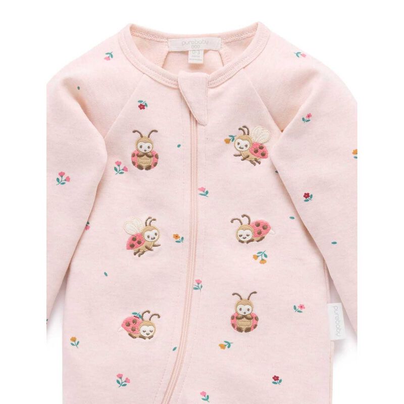 Purebaby Thick Zip Growsuit image number 6